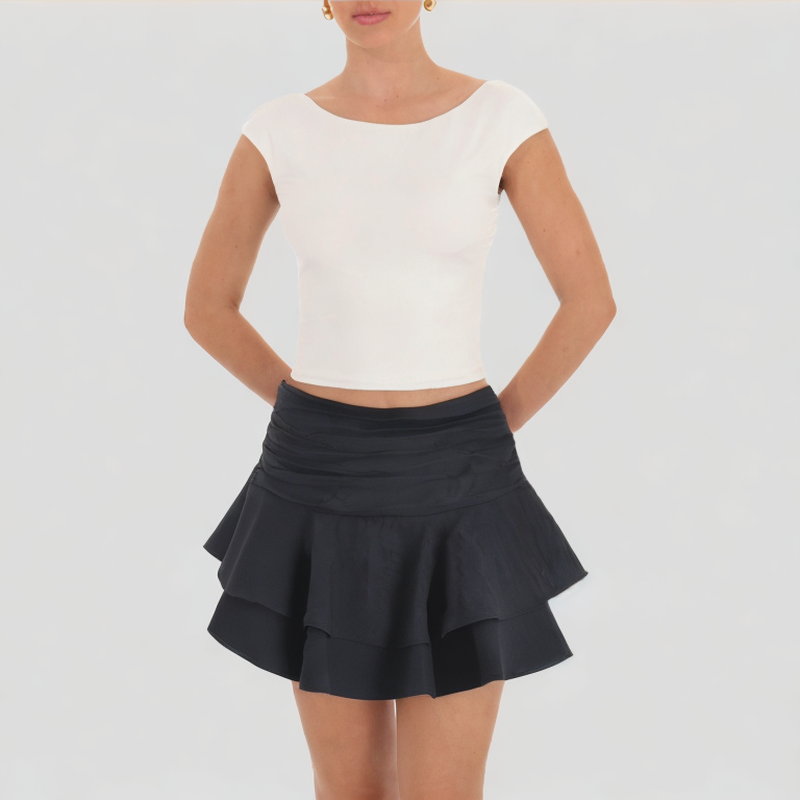 ruffled-layered-short-skirt