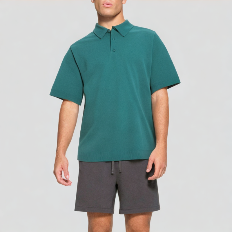 blended-yarn-knitted-polo-short-sleeves